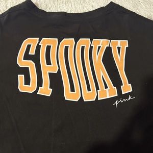 VICTORIAS SECRET PINK SPOOKY HALLOWEEN SHIRT LARGE